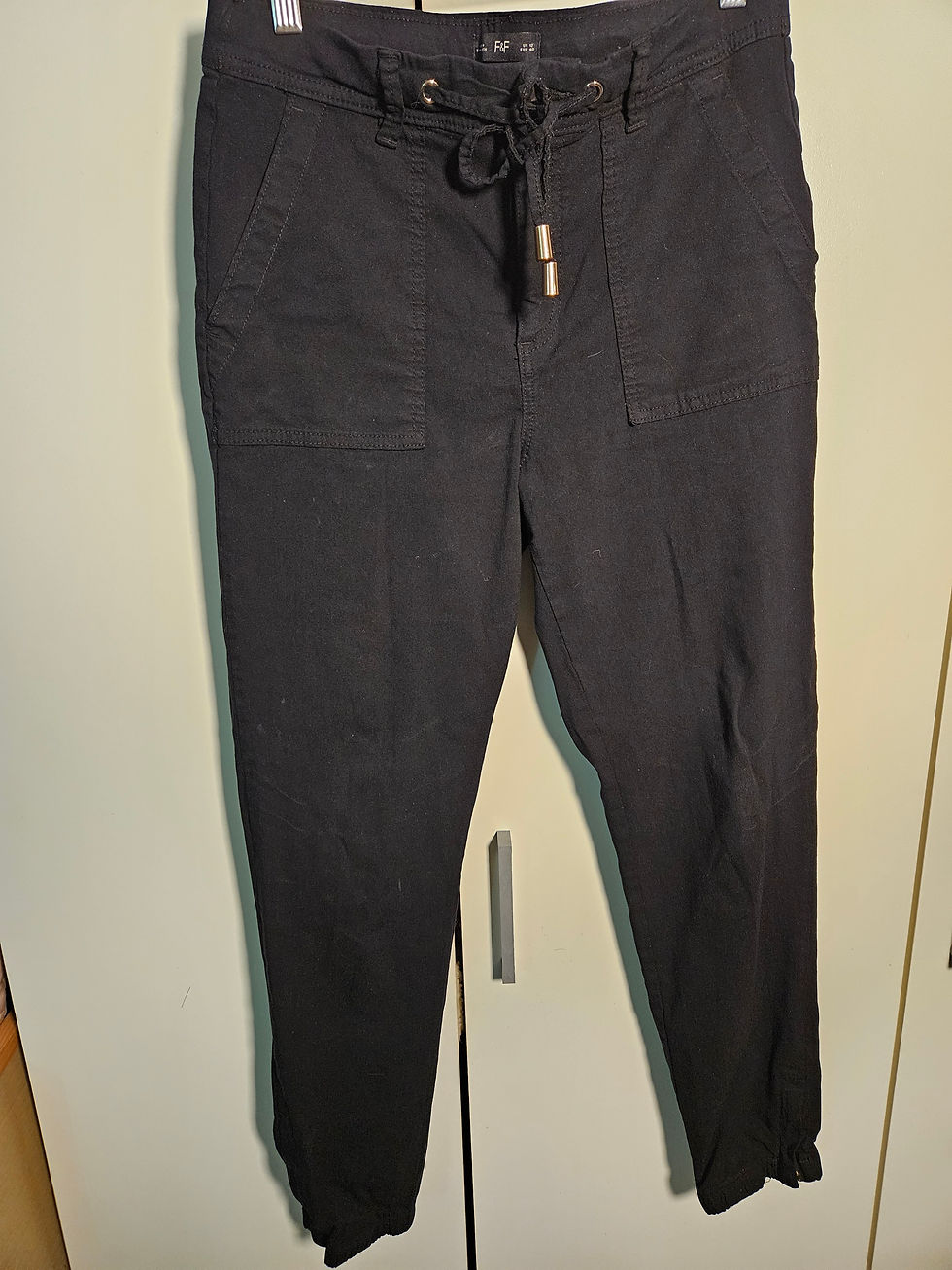 Thumbnail: F&F Casual Elasticated and Zipper Ankle Trousers UK Size 12