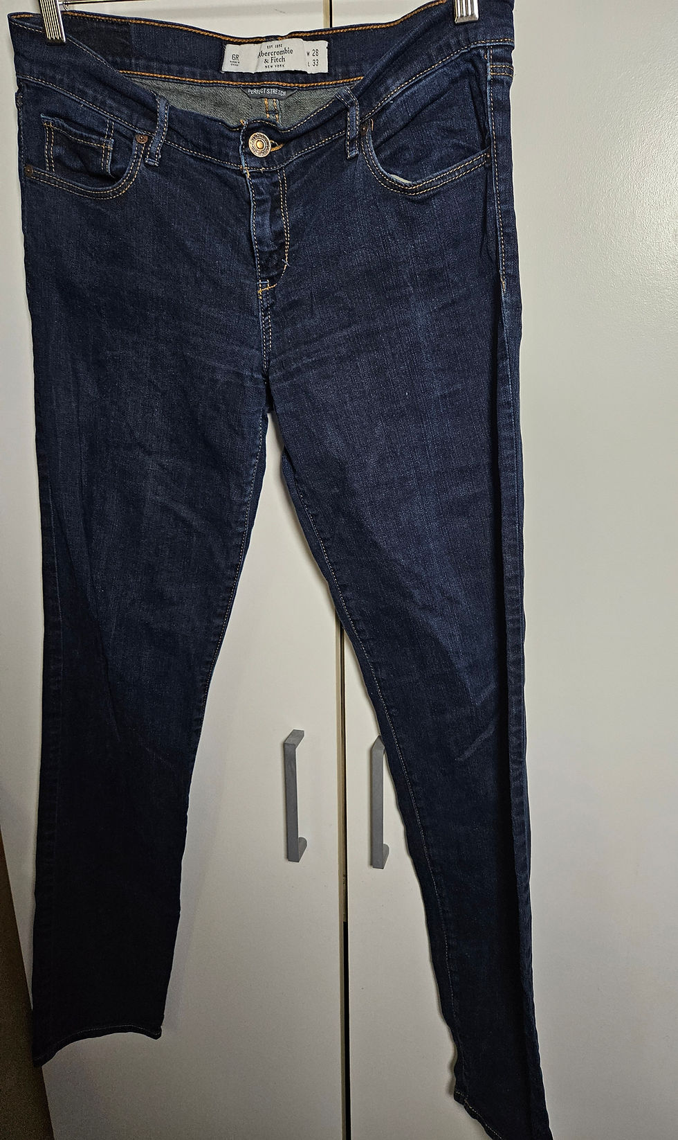 Thumbnail: Abercrombie & Fitch Straight Leg Jeans UK Size 6 W28 L33