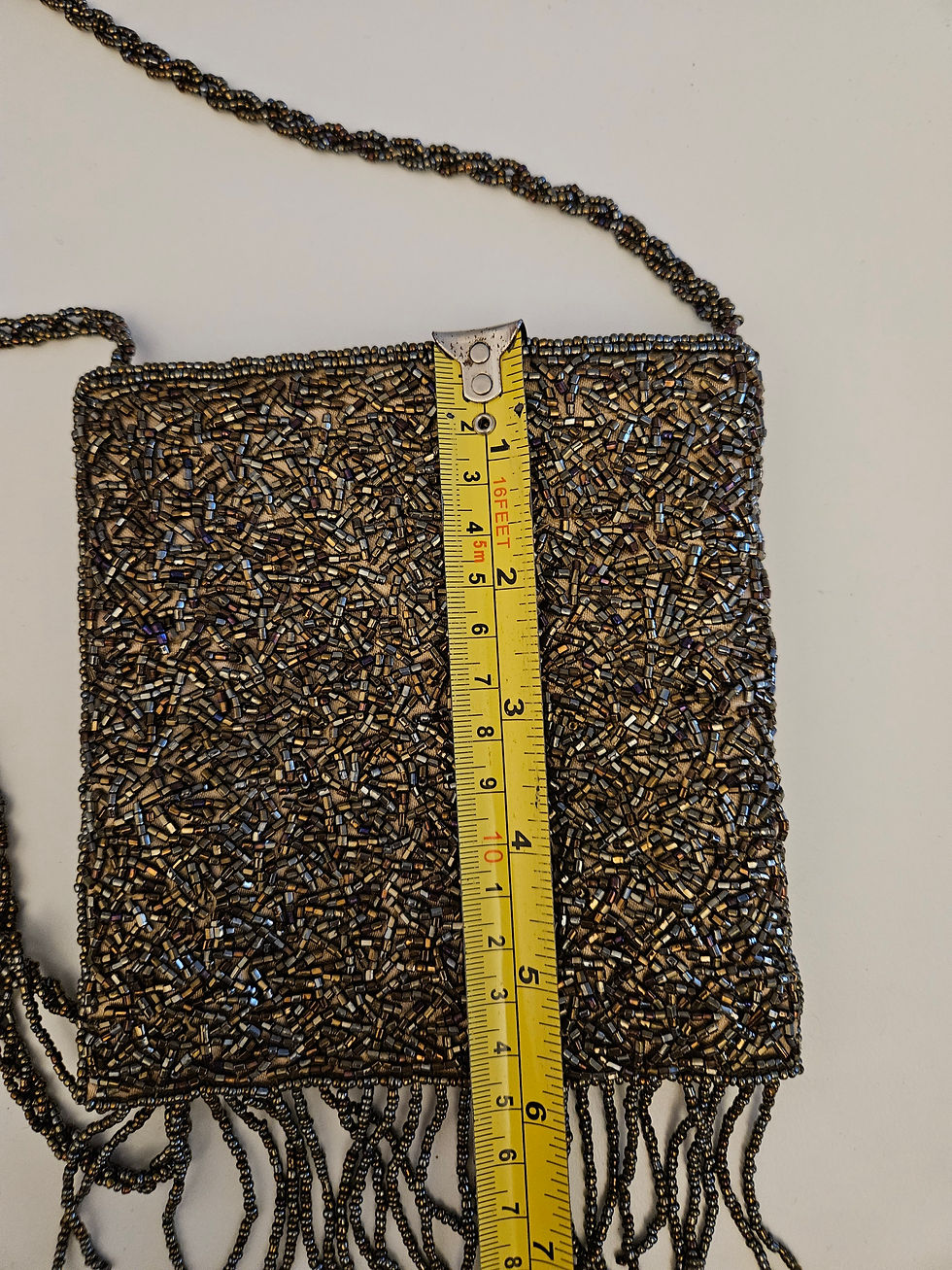 Thumbnail: Small Beaded Crossbody Messenger Shoulder Evening Bag 