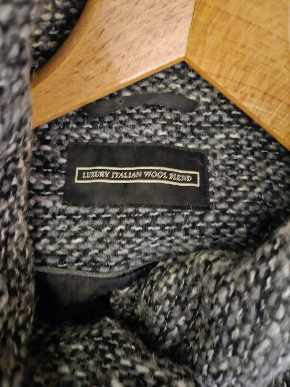 Thumbnail: BHS Italian Wool Blend Tweed Blazer Jacket UK Size 16