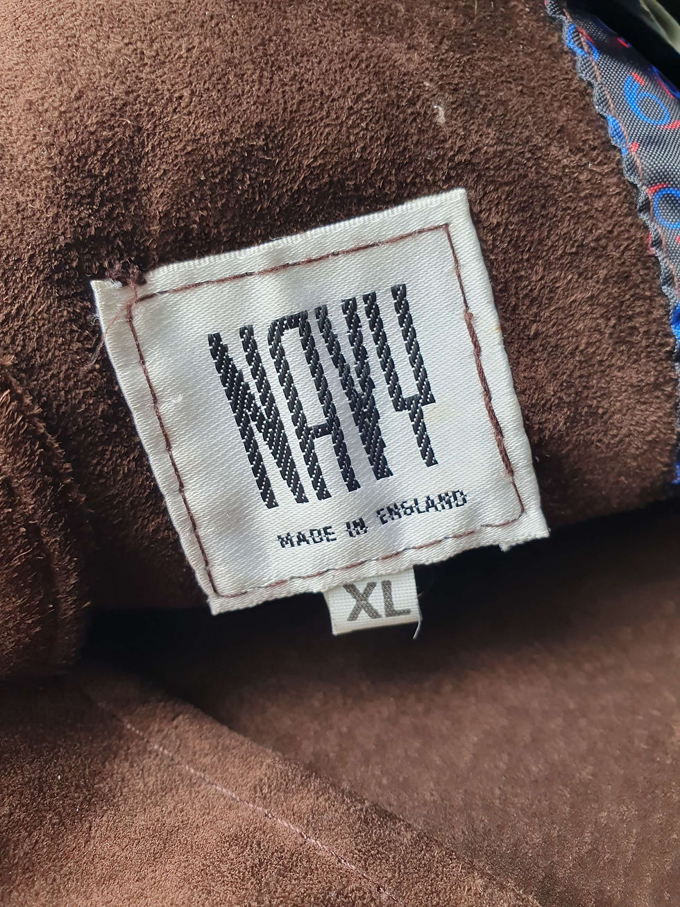 Thumbnail: Suede Leather Waistcoat Waist jacket by NAVY UK Size XL