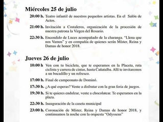 Fiestas Virgen del Rosario 2018