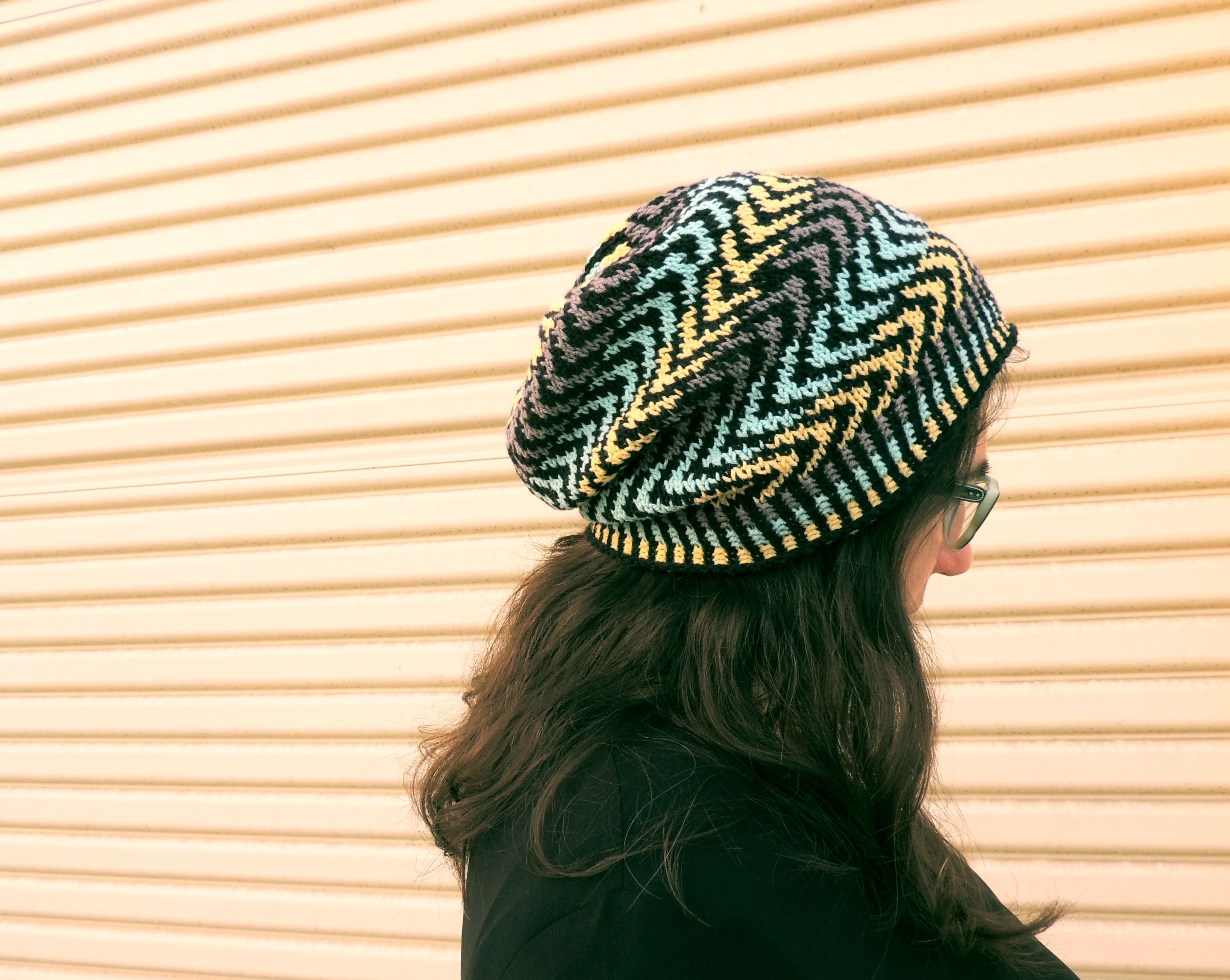 Slipped Paths Hat PDF Pattern