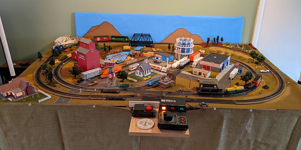 11. 2020-21 layout with two DC circuits and two trains.