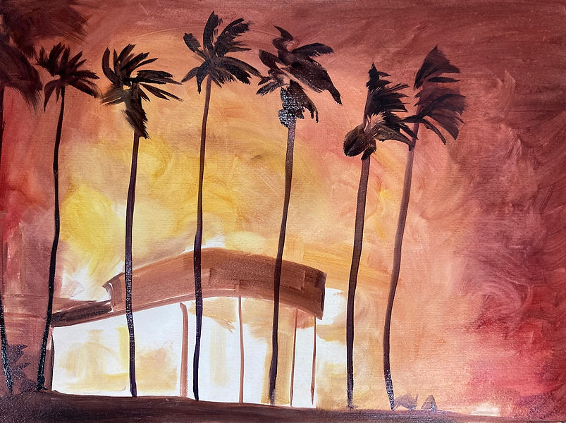 Wildfire 2025 + Building with Palm Trees 