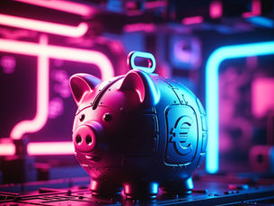 Futuristic pig money
