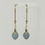 Thumbnail: Aquamarine and Gold Vintage Style Drop Earrings