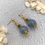 Thumbnail: Aqua Marine Vintage Style Drop Earrings