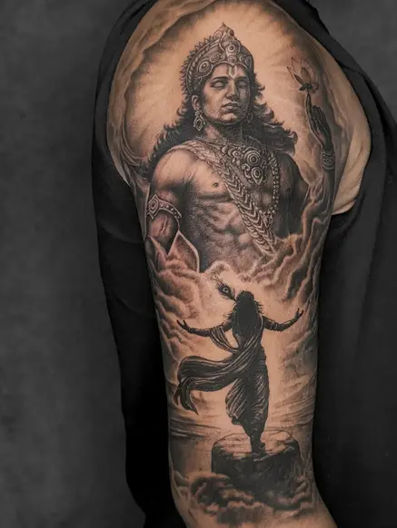 Krishna & Vishnu Tattoo