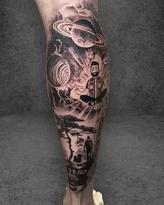 Small yet detailed tattoo design by Ashwin, top tattoo artist in Lucknow