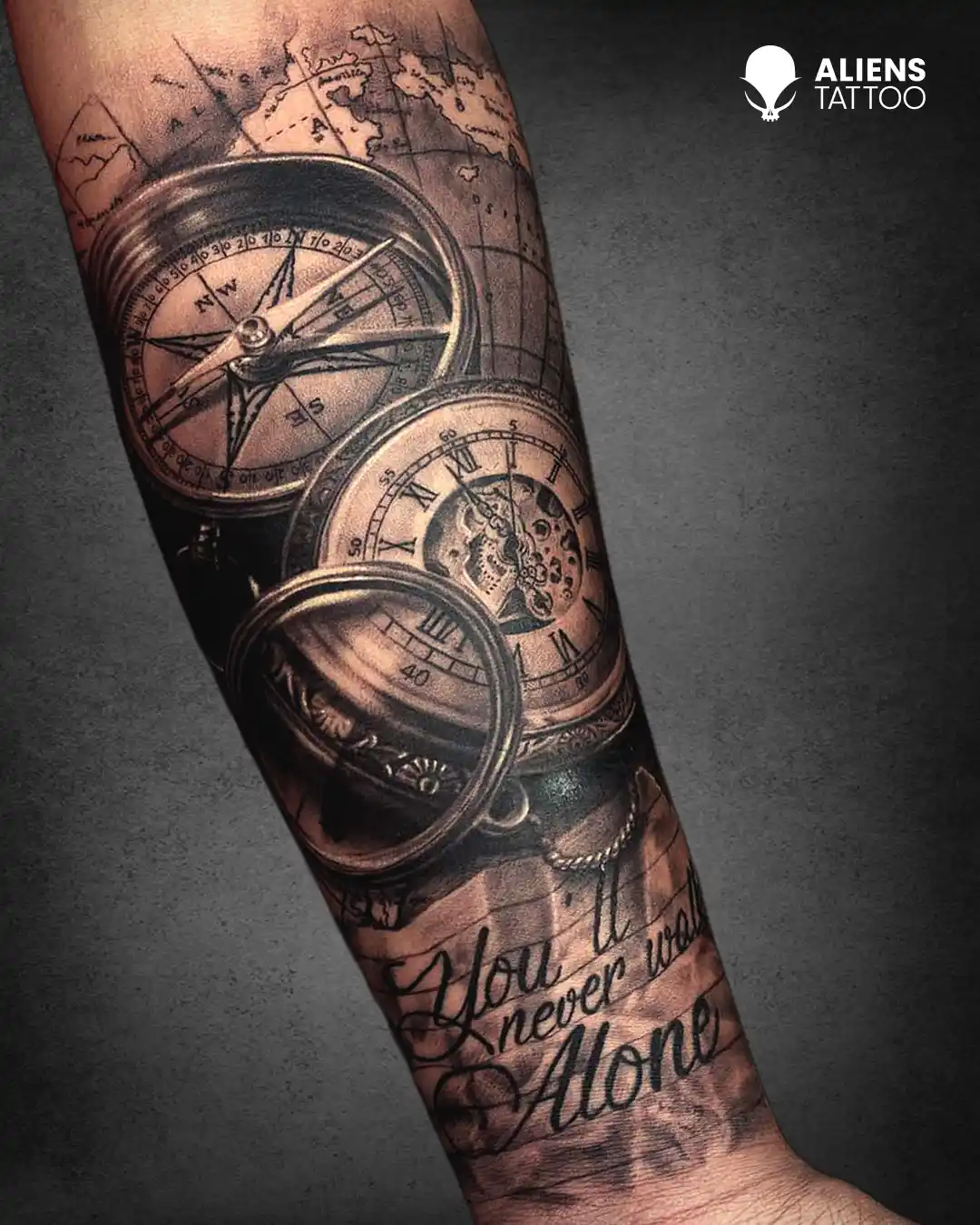 Travel concept tattoo