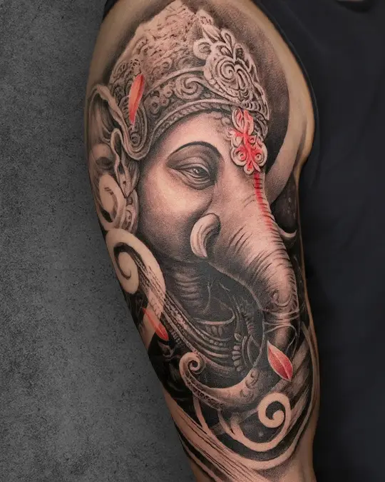 Realism tattoo inspired by ancient cultural motifs by Sumit Huddar