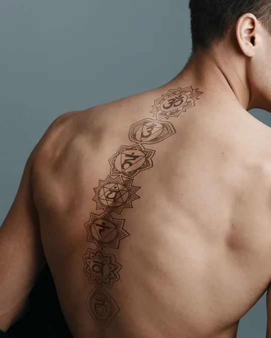 A chakra symbol as a tattoo