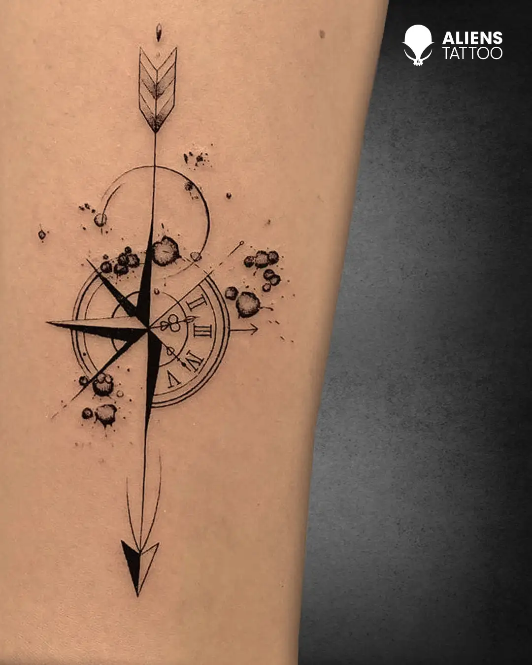 unique compass tattoo