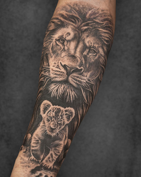 Realism Lion Tattoo