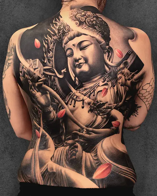 Hyper-realistic portrait tattoo showcasing intricate details by Siddhesh Gawde