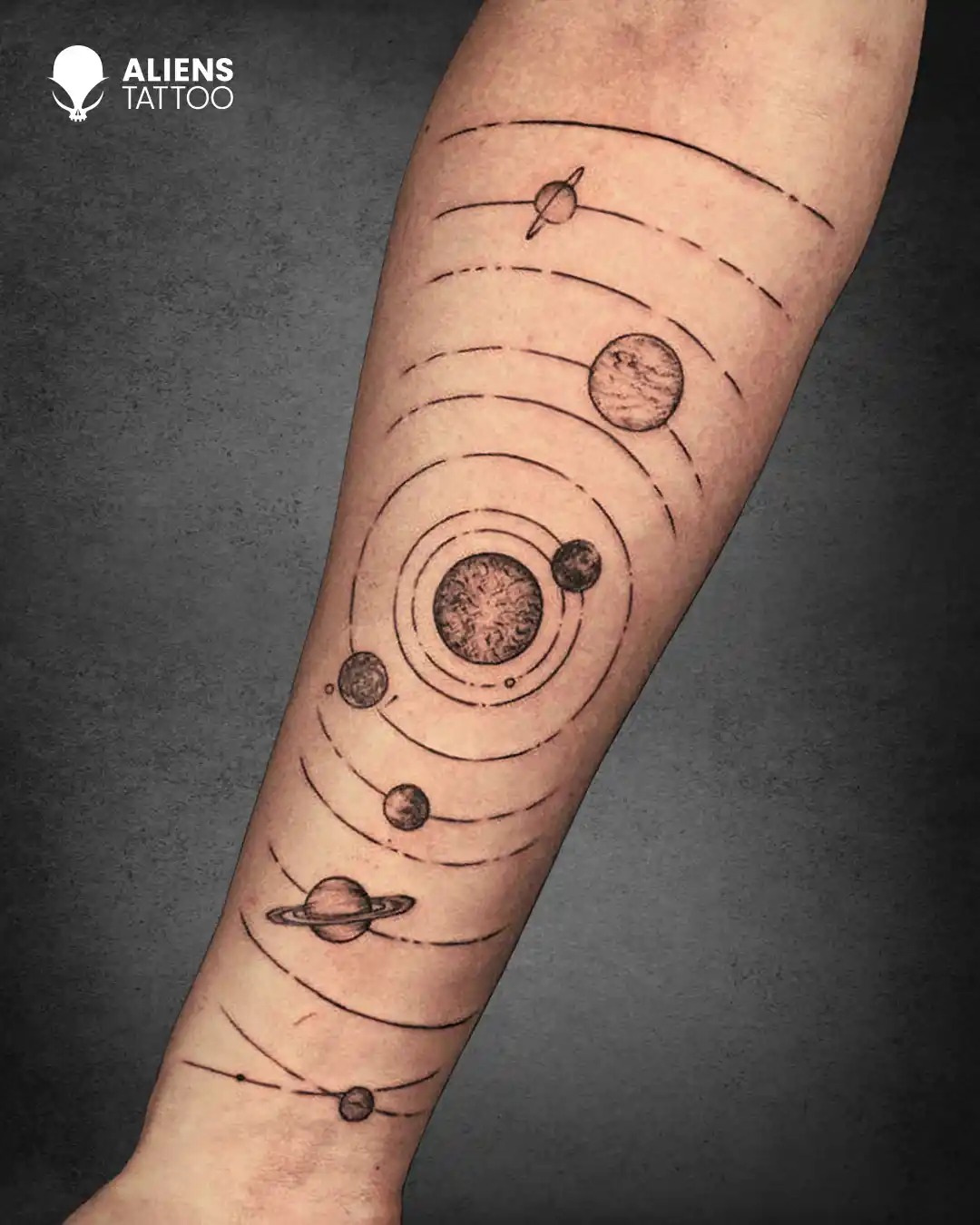 Space Planets Tattoo