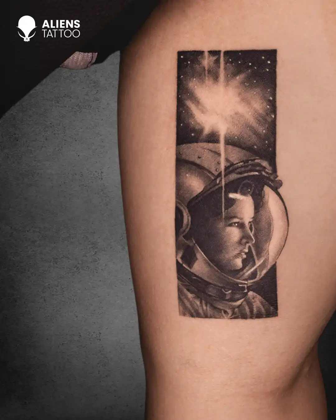 3d Astronaut Space Tattoo