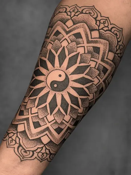 Ying Yang Mandala Tattoo