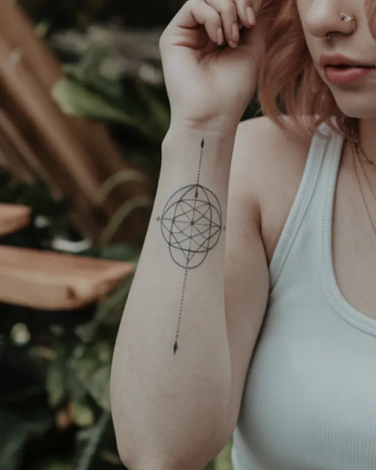 Geometric shape as a tattoo