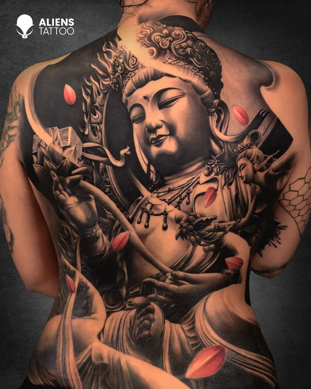 Buddha full back tattoo
