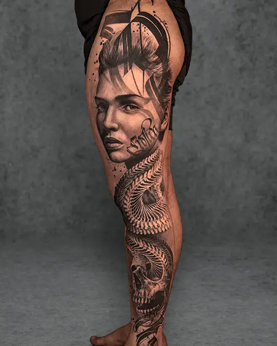 Realistic tattoo featuring lifelike details by Sunny Ghandat