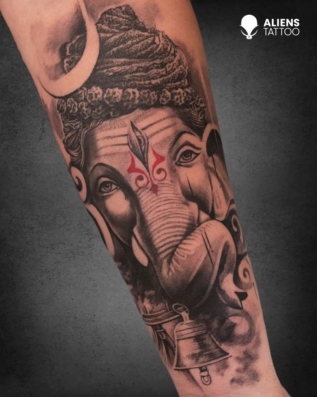 Lord Ganesha face Tattoo