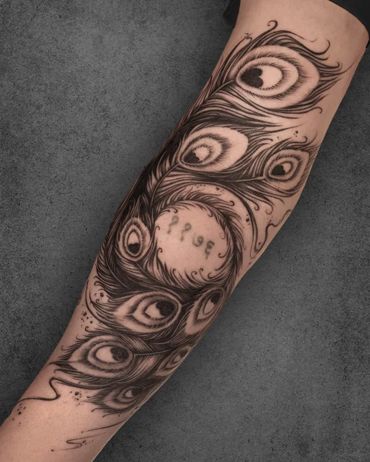 peacock feather tattoo