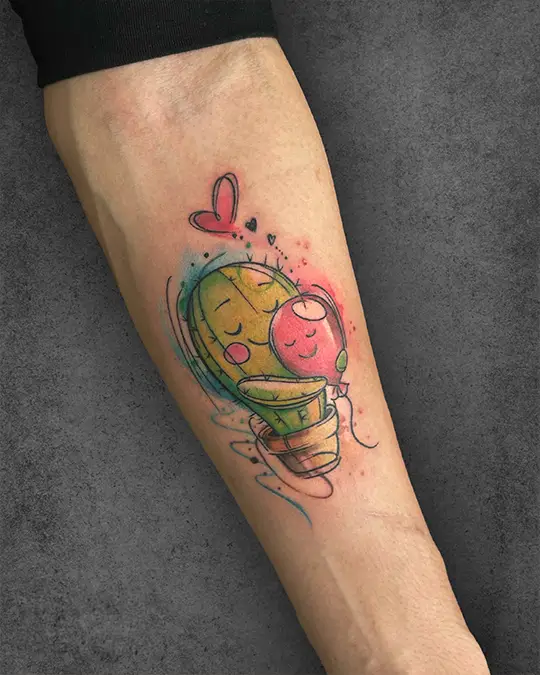 Minimalist line art tattoo with flowing elegance by Kamaldeep Kaur