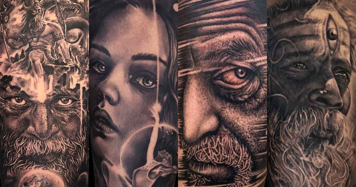 Best Realistic Portrait Tattoos by award-winning artists at Aliens ... Portrait tattoo artist near me
