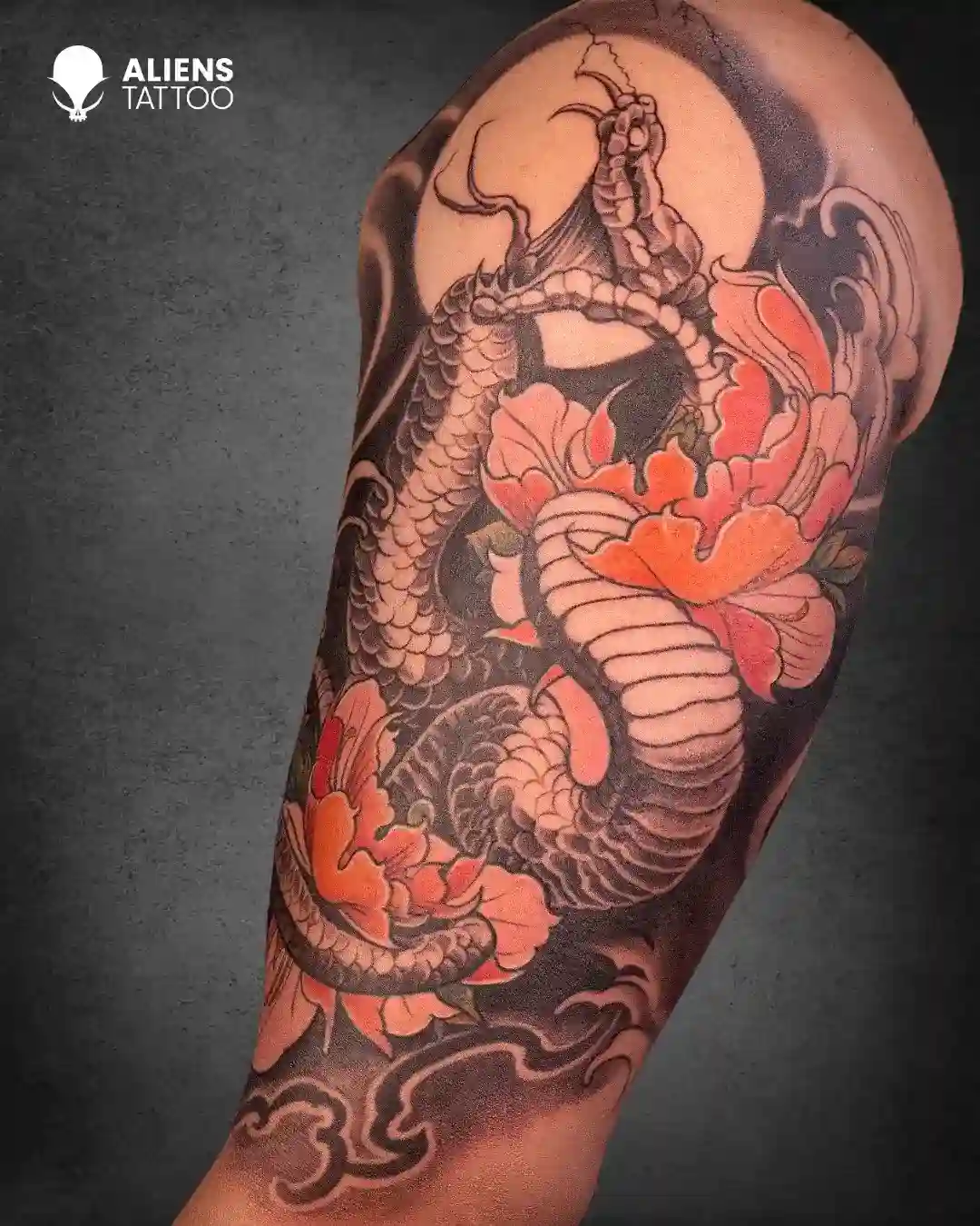 Snake Neo Traditional Tattoo