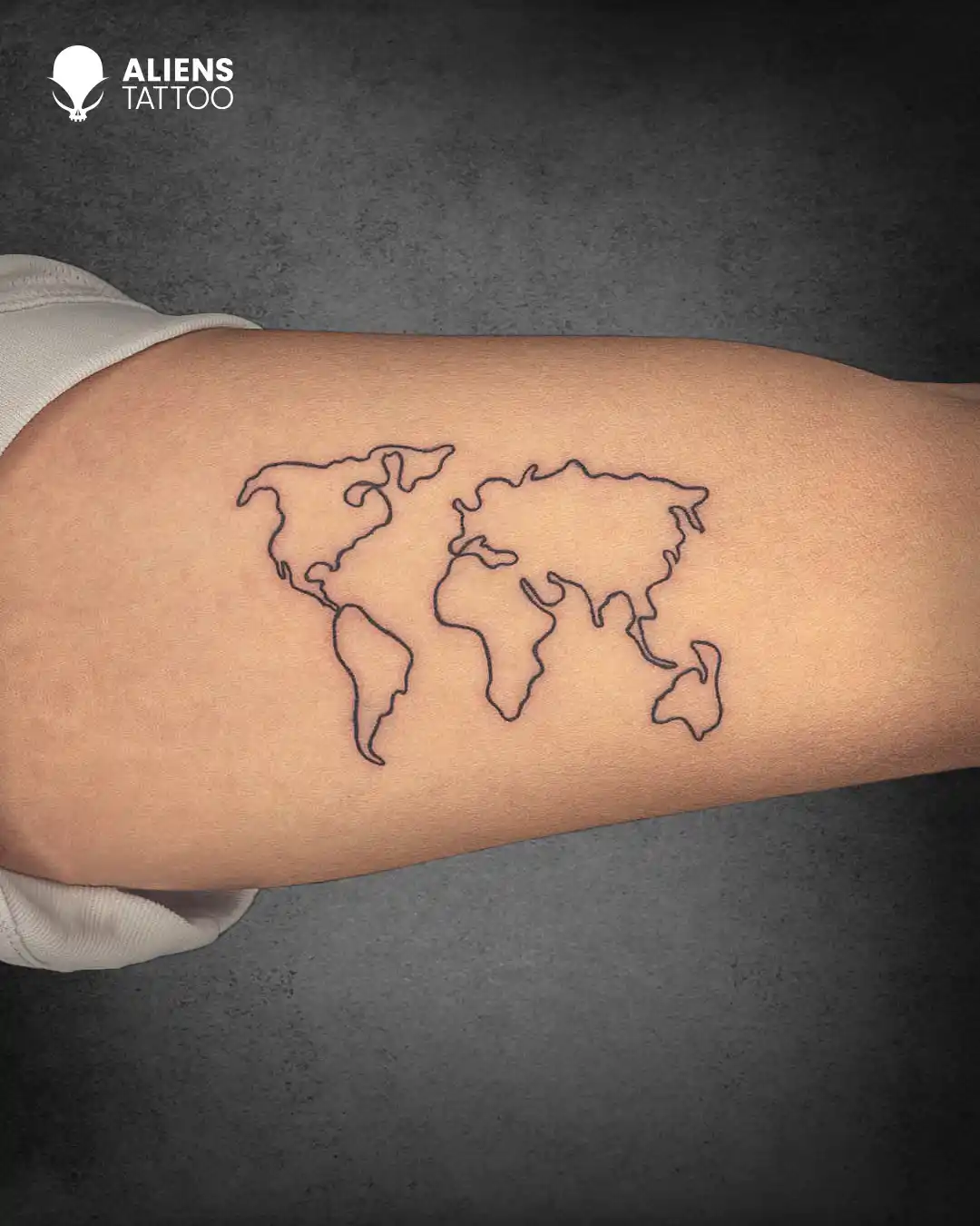 Fine line art tattoo