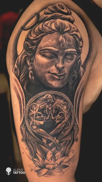 Shiva Tattoo With Geometric At Aliens Tattoo Studio