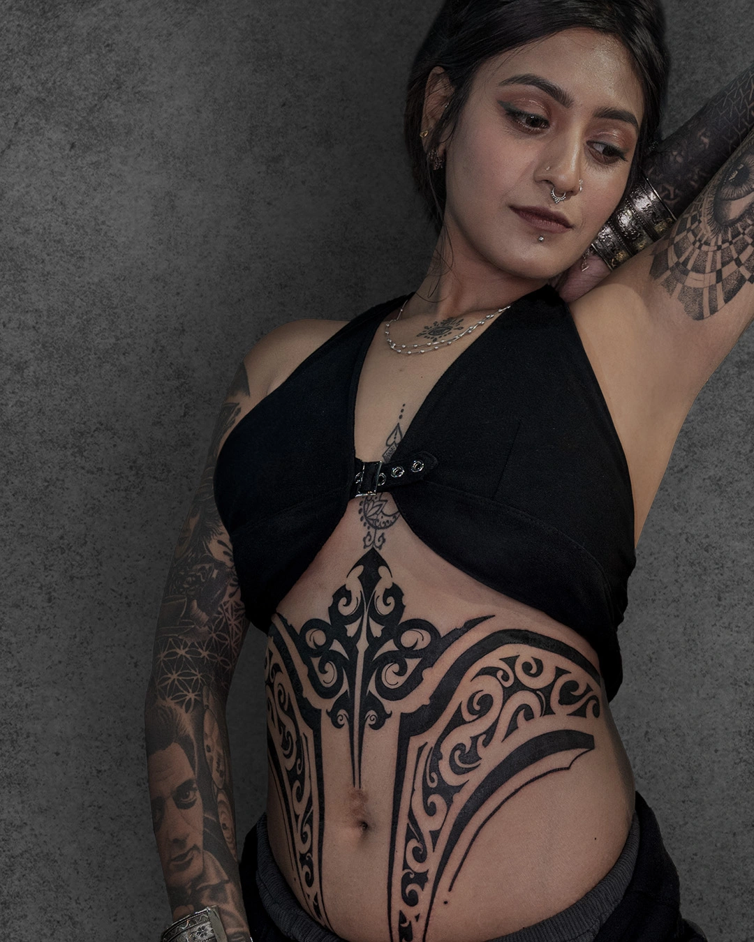 blackwork tattoo by shivani
