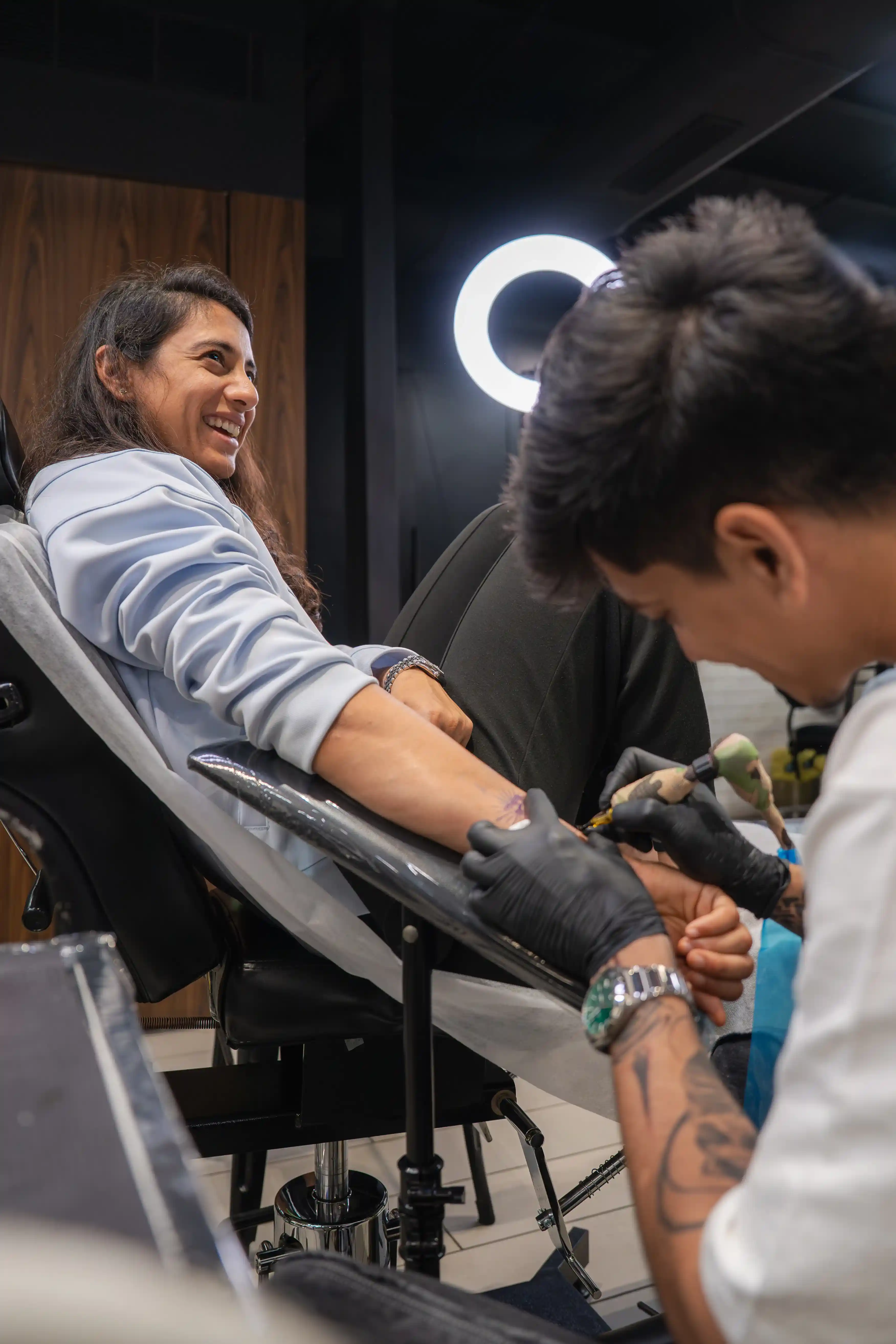 Smriti Mandhana's design journey at Aliens Tattoo Studio
