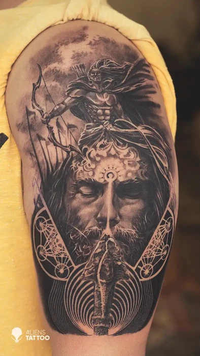 Angry Shiva Aghori Tattoo At Aliens Tattoo Studio