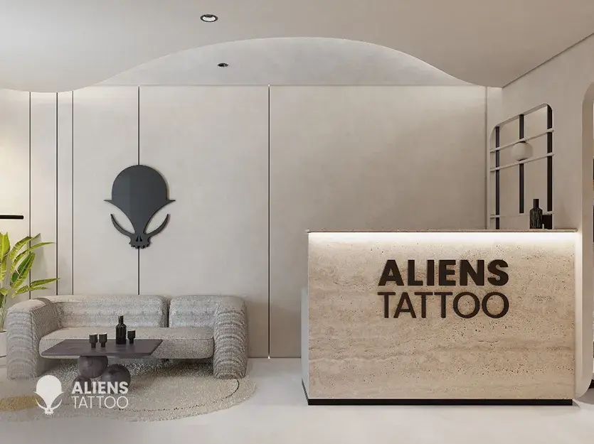 Best Tattoo Studio in Delhi Punjabi Bagh – Aliens Tattoo reception area