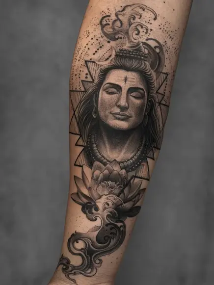 Realistic Shiva Tattoo