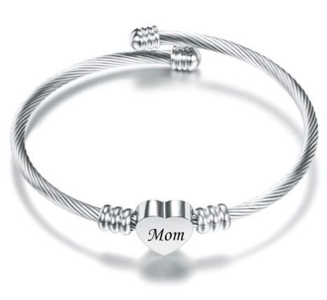 Thumbnail: Personalized Braided Mom Bracelet