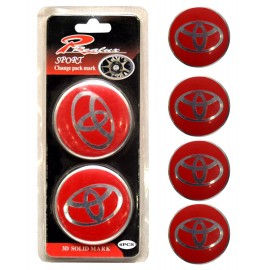 Thumbnail: Car Emblem Badge Sticker 56.5 Mm Red