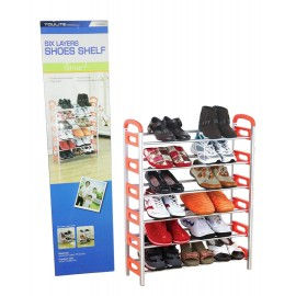 Thumbnail: 6 Layers Shoes Shelf Aluminium Pipes