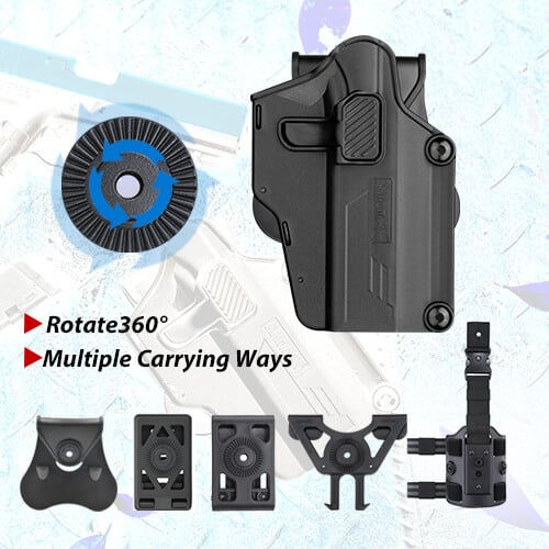 Thumbnail: Amomax Per-fit Multi fit Adjustable Holster – LEFT HAND BLACK