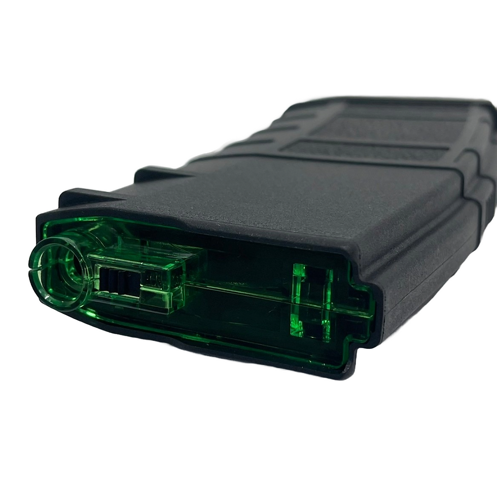 Thumbnail: Amarok 250rnds Polymer Mid Cap Magazine (AEG) - Black/Green Top (M4/AR-15)