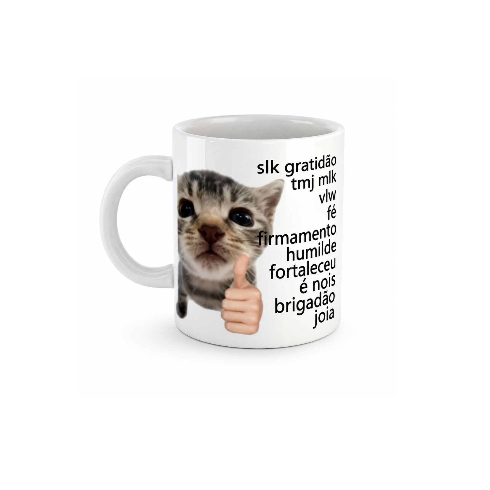 Caneca Meme "Slk gratidão..."
