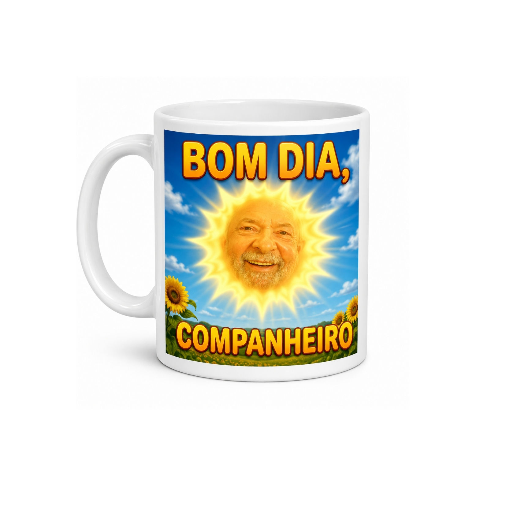 Caneca Meme "Bom dia companheiro"