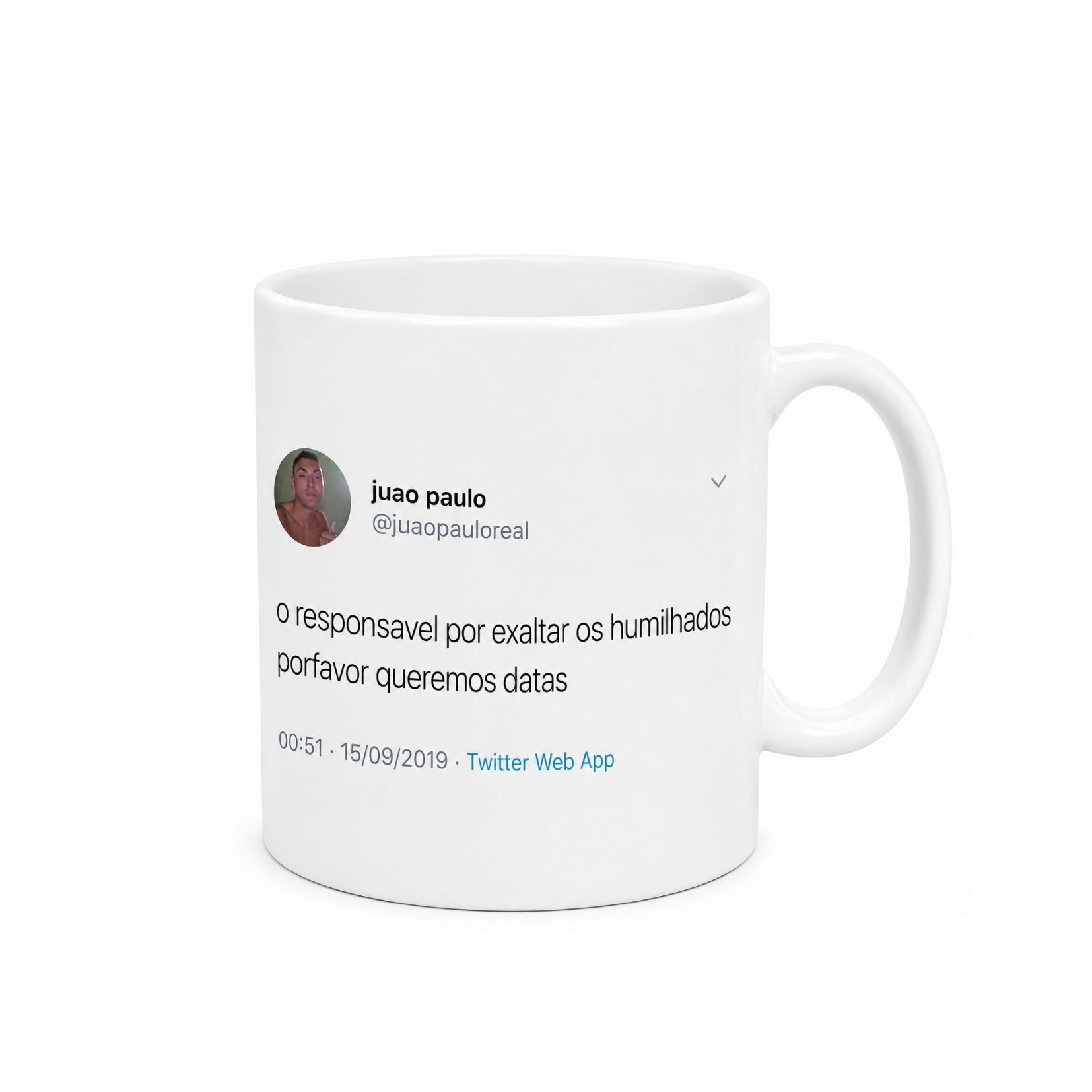 Caneca Meme "Exaltar os humilhados"