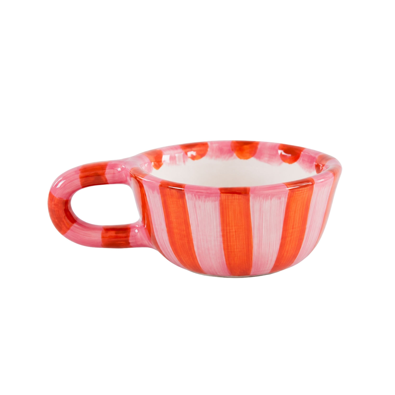 Caneca Artesanal Vermelha Listrada