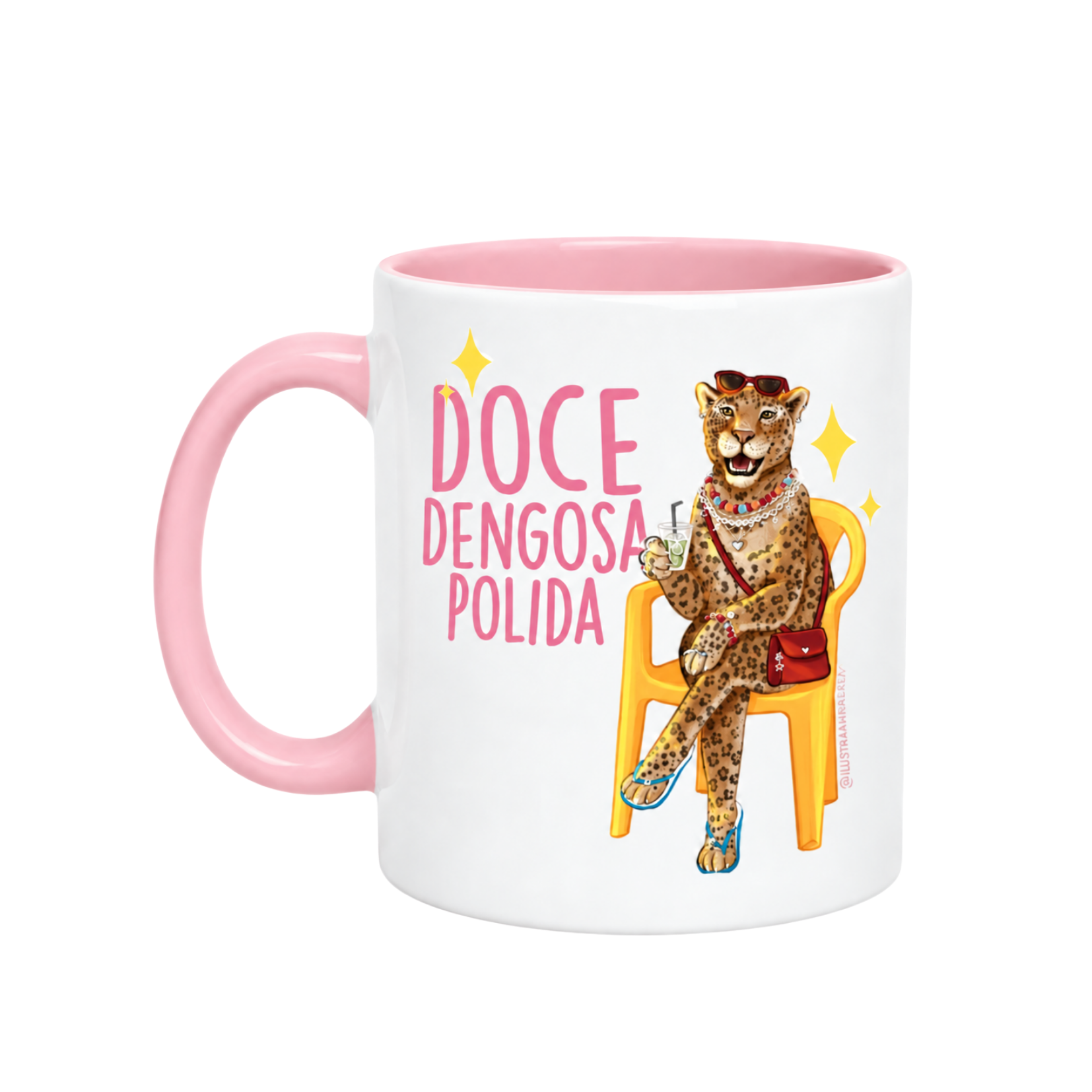 Caneca Frase "Doce, dengosa, polida"