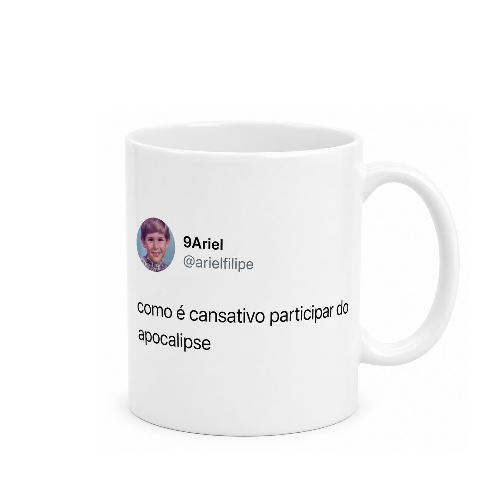 Caneca Meme "Como é cansativo participar do apocalipse"
