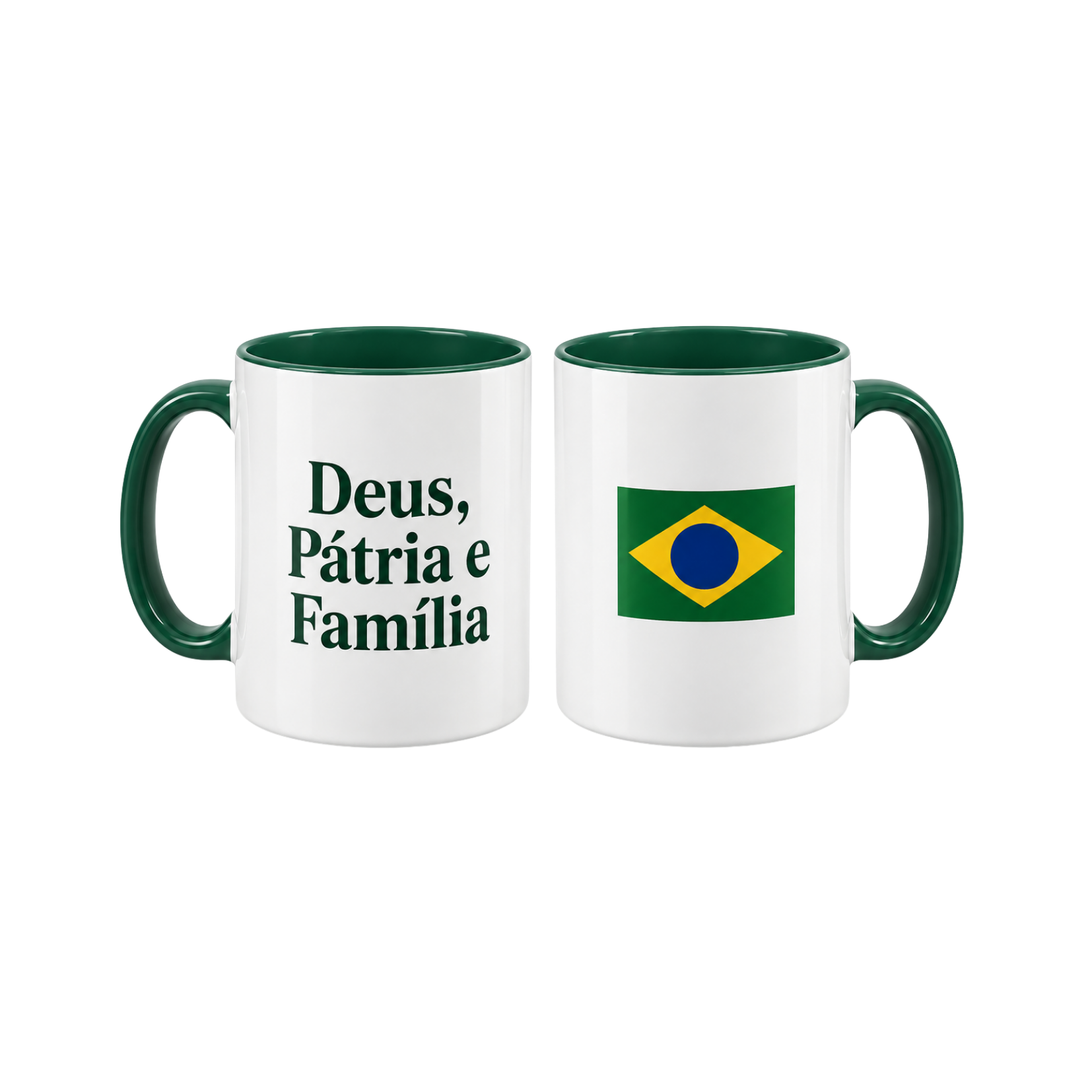 Caneca Frase "Deus, Pátria e Família"